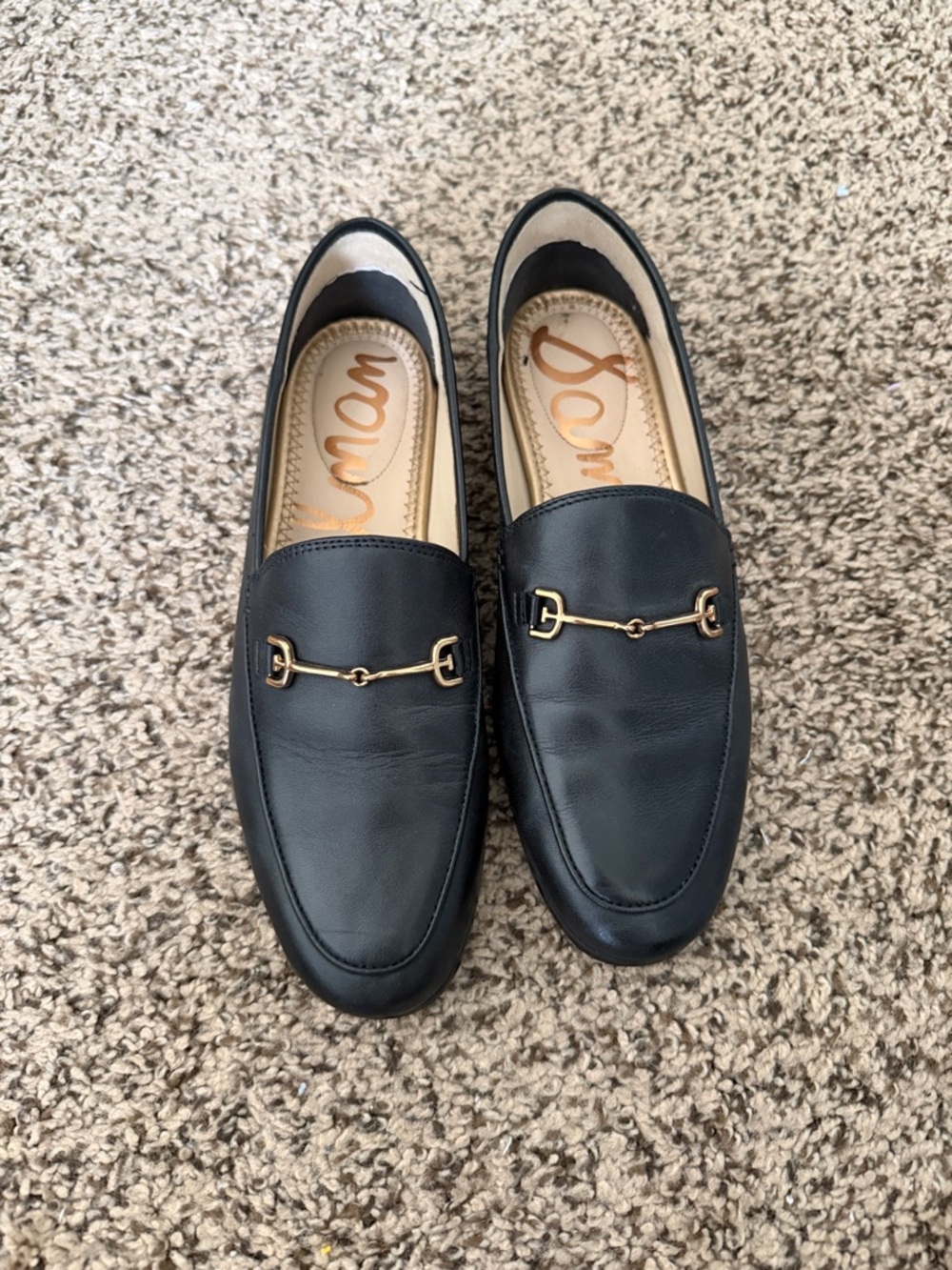 Sam Edelman Black Loraine Horsebit Loafers